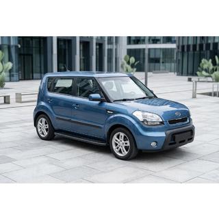 Боковые пороги Bosphorus Black (2 шт., алюминий) Kia Soul I 2008-2013 гг. фото 1