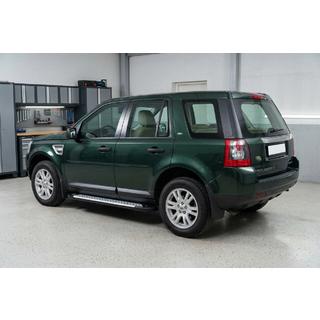 Боковые пороги Allmond Grey (2 шт., алюминий) Land Rover Freelander II 2006–2014 гг. фото 1