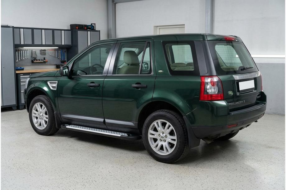 Land Rover Freelander II 2006–2014 гг. Боковые пороги Allmond Grey (2 шт., алюминий) Фото 1