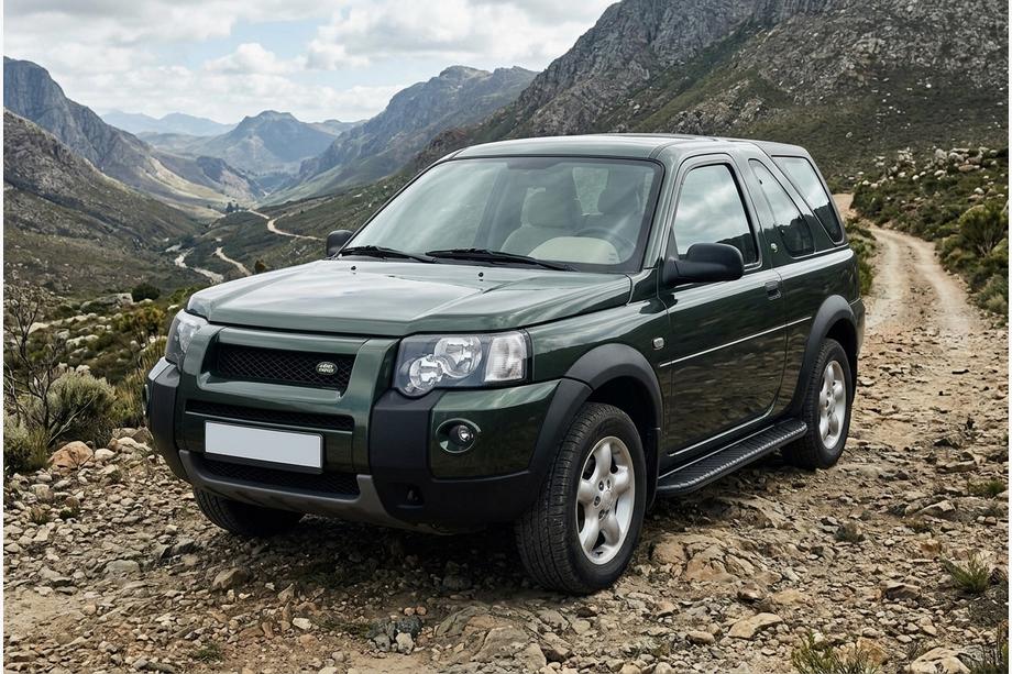 Land Rover Freelander I 1997-2006 гг. Боковые пороги Bosphorus Black (2 шт., алюминий) Image