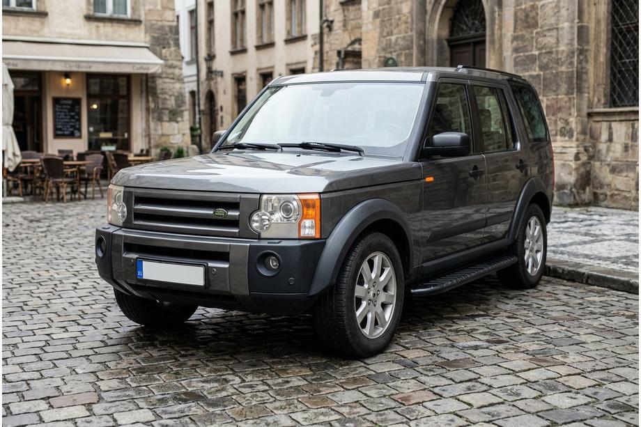 Land Rover Discovery III 2004–2009 гг. Боковые пороги Bosphorus Black (2 шт., алюминий) Фото 1