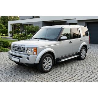Боковые пороги Allmond Grey (2 шт., алюминий) Land Rover Discovery III 2004–2009 гг. фото 1