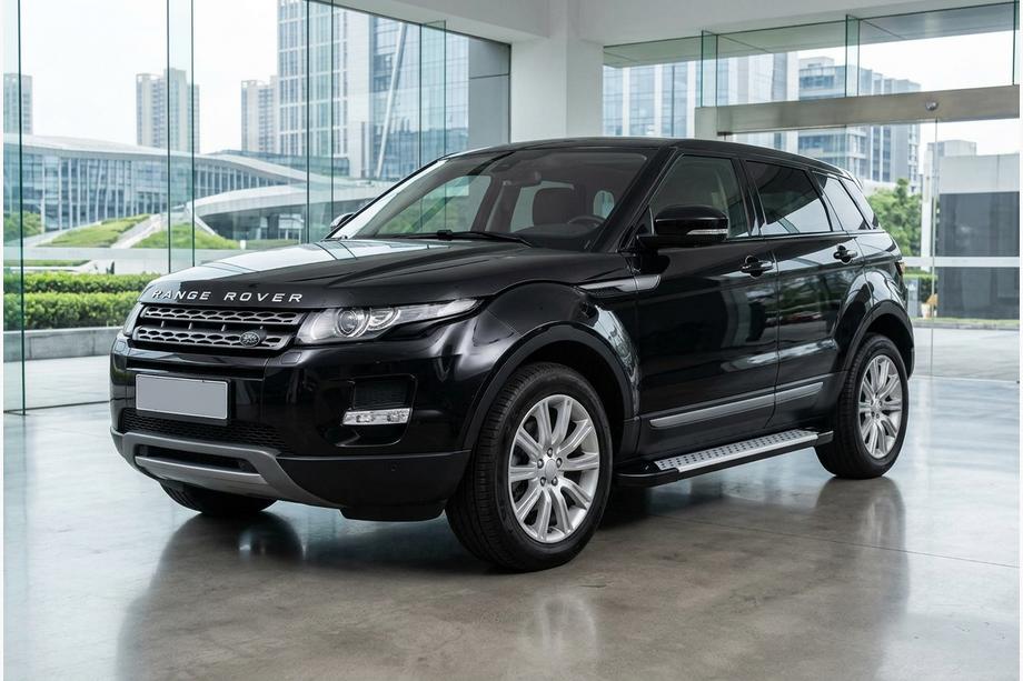 Range Rover Evoque 2012-2018 гг. Боковые пороги Allmond Grey (2 шт., алюминий) Image