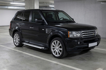 Range Rover Sport 2005-2013 гг. Боковые Подножки Line (2 шт., Алюминий) фото 1