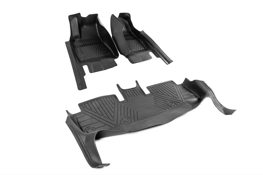 Tesla Model 3 2017- гг. Резиновые Коврики Niken Luxury 3D (3 шт) Фото 3