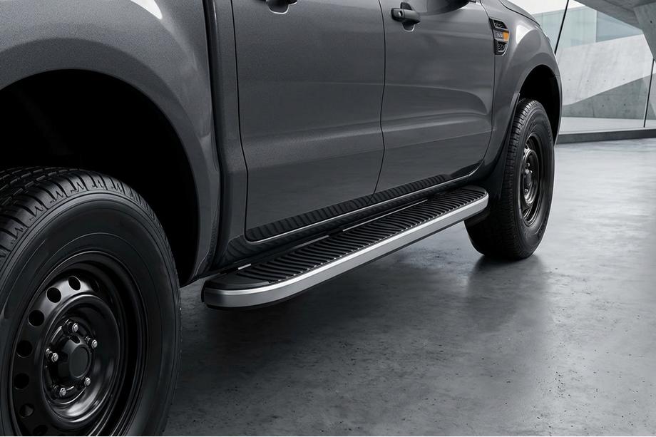 Mazda BT-50 2007-2012 гг. Боковые Подножки Tayga (2 шт., Алюминий) Image