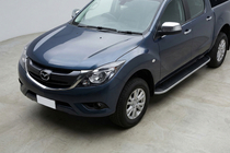 Mazda BT-50 2012- гг. Боковые Подножки Tayga (2 шт., Алюминий) фото 1