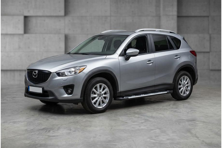 Mazda CX-5 2012-2017 гг. Боковые Подножки Sunrise (2 шт., Алюминий) Image