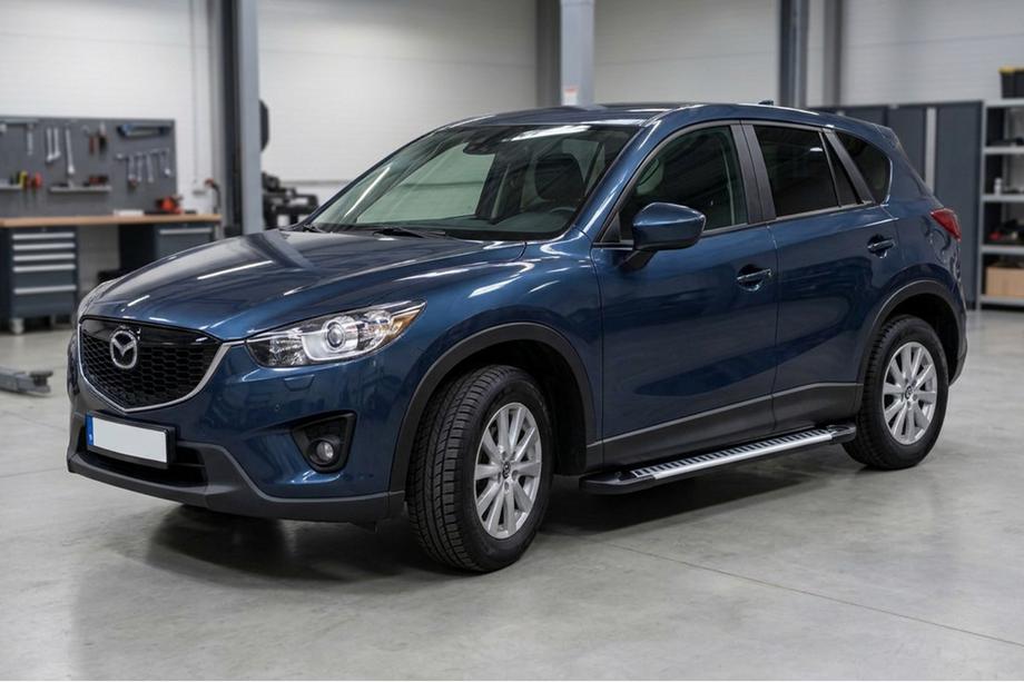 Mazda CX-5 2012-2017 гг. Боковые Подножки Line (2 шт., Алюминий) Image