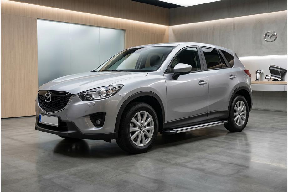 Mazda CX-5 2012-2017 гг. Боковые Подножки Rainbow (2 шт., Алюминий) Image