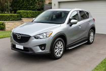 Mazda CX-5 2012-2017 гг. Боковые Подножки Fullmond (2 шт, алюминий) фото 1