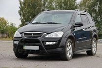 SsangYong Action 2005-2018 гг. Кенгурятник WT004 Черный (Нержавейка) фото 1