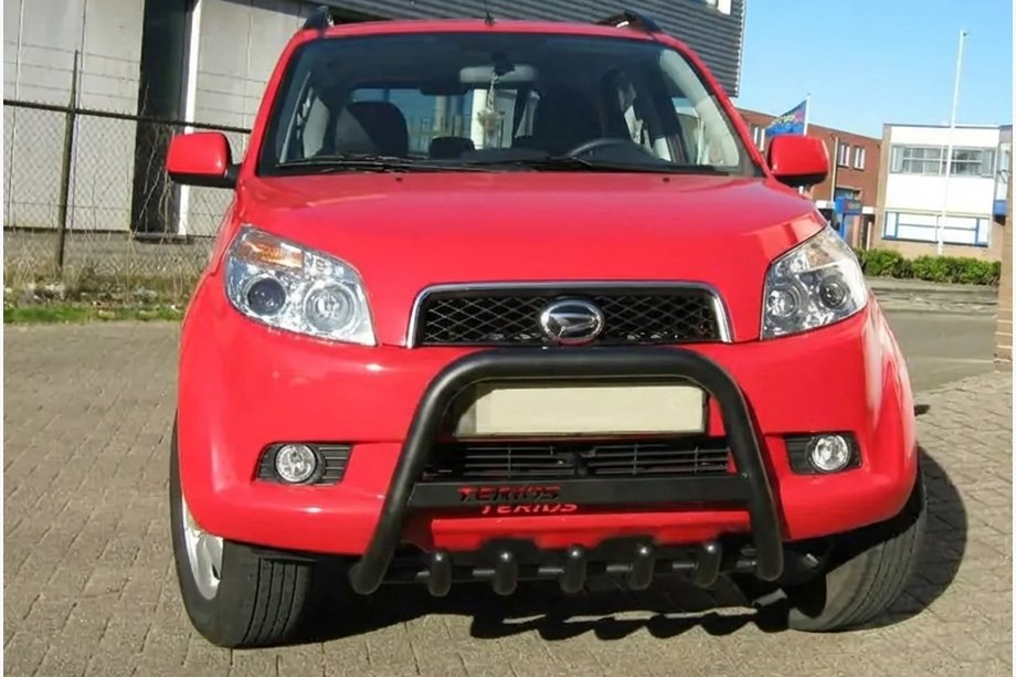 Daihatsu Terios 2006-2017 гг. Передняя дуга WT004 Черная (нерж. сталь) Image