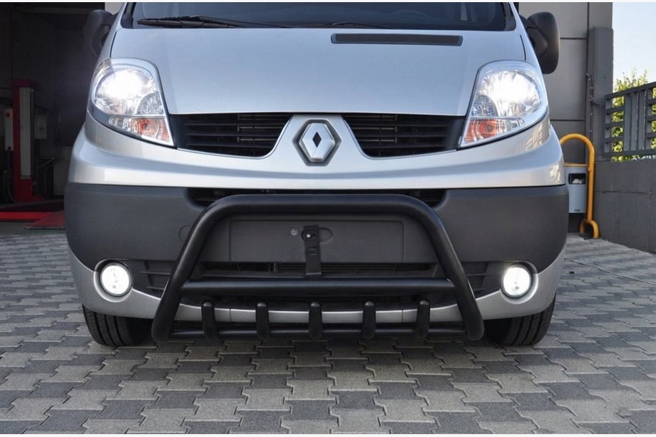 Nissan Primastar 2002-2014 гг. Кенгурятник WT003 Черный (Нержавеющая сталь) Фото 1