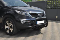 Kia Sportage 2010-2015 гг. Кенгурятник WT003 Черный (Нержавеющая сталь) фото 5