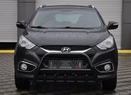 Hyundai IX-35 2010-2015 гг. Передняя дуга WT003 Черная (нерж. сталь) фото 5