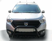 Renault Dokker 2013-2022 гг. Кенгурятник WT003 Черный (Нержавеющая сталь) фото 3