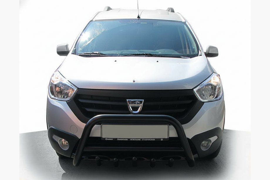 Dacia Dokker 2013-2022 гг. Кенгурятник WT003 Черный (Нержавеющая сталь) Image