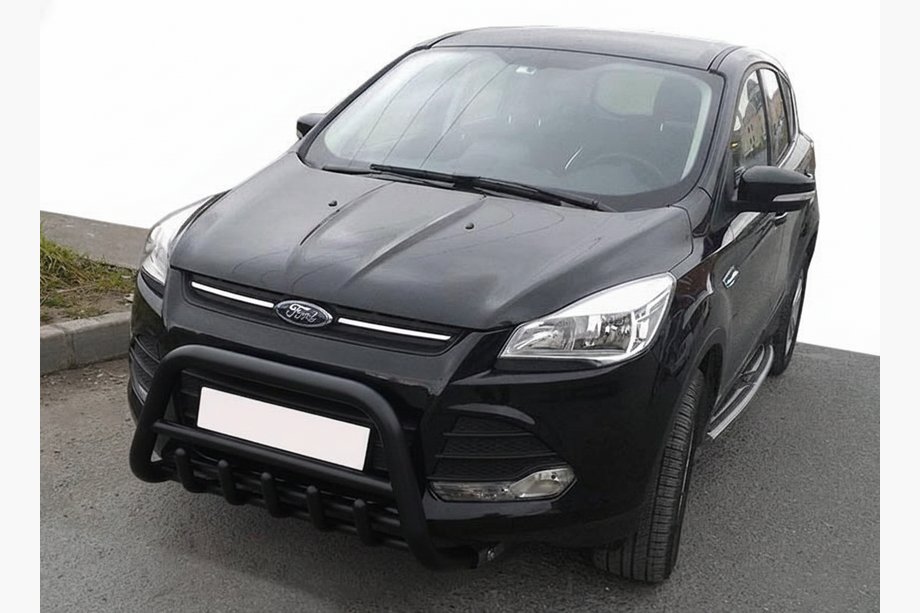 Ford Kuga/Escape 2013-2019 гг. Кенгурятник WT003 Черный (Нержавеющая сталь) Фото 3