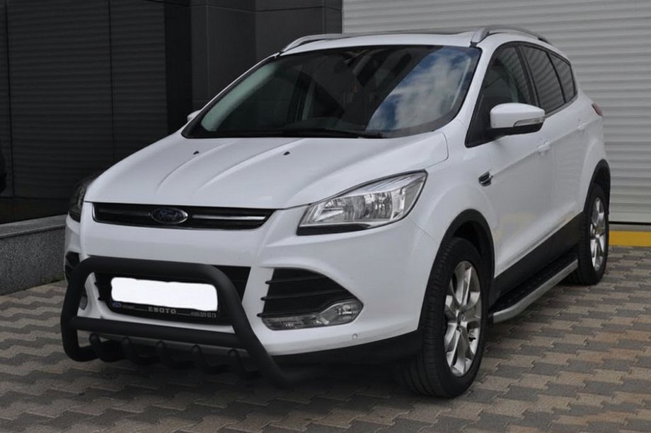 Ford Kuga/Escape 2013-2019 гг. Кенгурятник WT003 Черный (Нержавеющая сталь) Фото 1