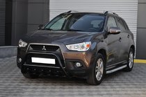 Mitsubishi ASX 2010-2023 гг. Кенгурятник WT003 Черный (Нержавеющая сталь) фото 4