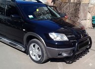 Mitsubishi Outlander 2001-2006 гг. Кенгурятник WT004 Черный (Нержавейка) фото 4
