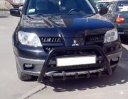 Mitsubishi Outlander 2001-2006 гг. Кенгурятник WT004 Черный (Нержавейка) фото 1