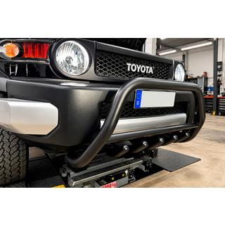 Кенгурятник WT003 Черный Нержавейка Toyota FJ Cruiser 2006-2022 гг. фото 2