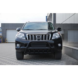 Кенгурятник WT003 Черный Нержавейка Toyota Land Cruiser Prado 150 2009-2023 гг. фото 3