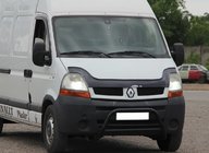 Nissan Interstar 2002-2010 гг. Передняя дуга WT003 Черная (нерж. сталь) фото 4