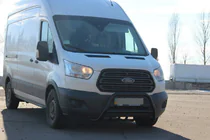 Ford Transit 2014- гг. Кенгурятник WT003 Черный (Нержавеющая сталь) фото 1