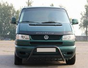 Volkswagen T4 Caravelle/Multivan 1990–2003 гг. Кенгурятник WT004 Черный (Нержавейка) фото 3