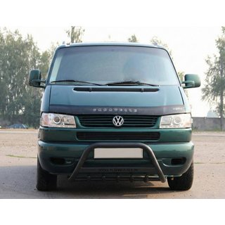 Кенгурятник WT004 Черный (Нержавейка) Volkswagen T4 Caravelle/Multivan 1990–2003 гг. фото 3