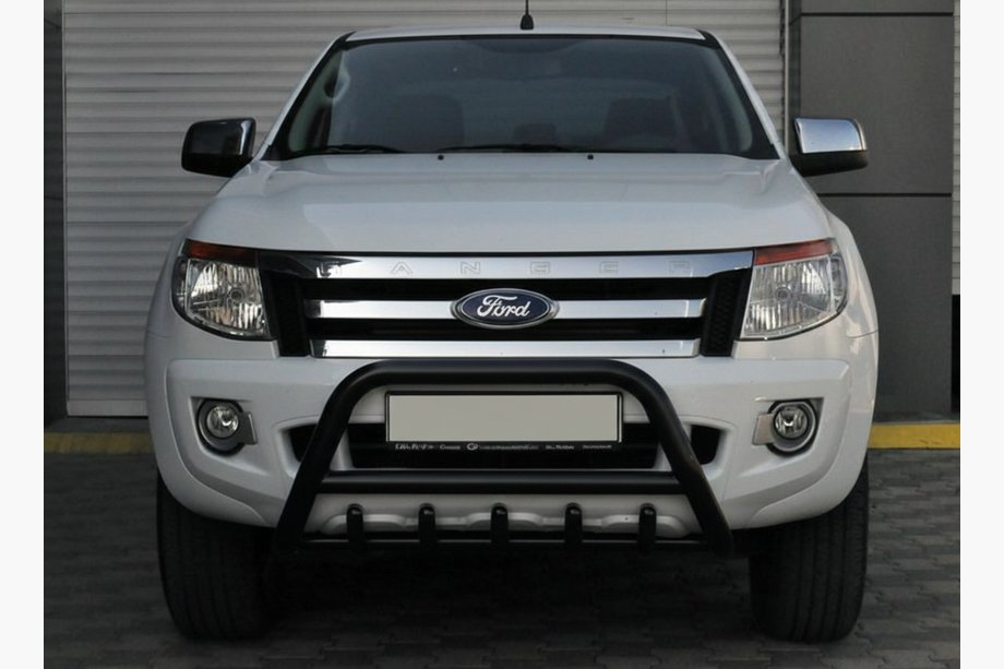 Ford Ranger 2011–2022 гг. Передняя защита WT003 Черная (Нержавейка) Фото 1