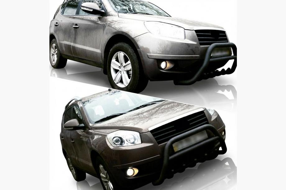 Geely Emgrand X7 2011- гг. Кенгурятник WT003 Черный (Нержавеющая сталь) Image