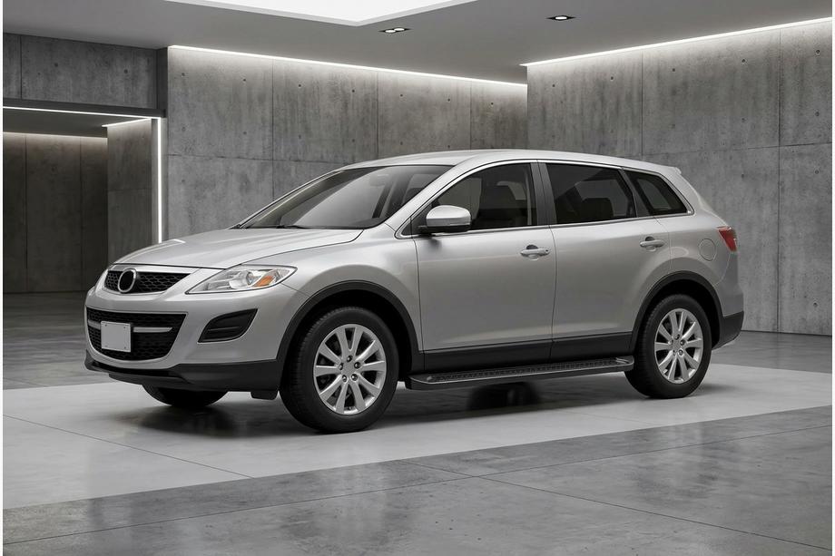 Mazda CX-9 2007-2016 гг. Боковые Подножки Allmond Black (2 шт., Алюминий) Image
