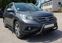 Honda CRV 2012-2016 гг. Передняя защита WT003 Черная (Нержавейка) фото 3
