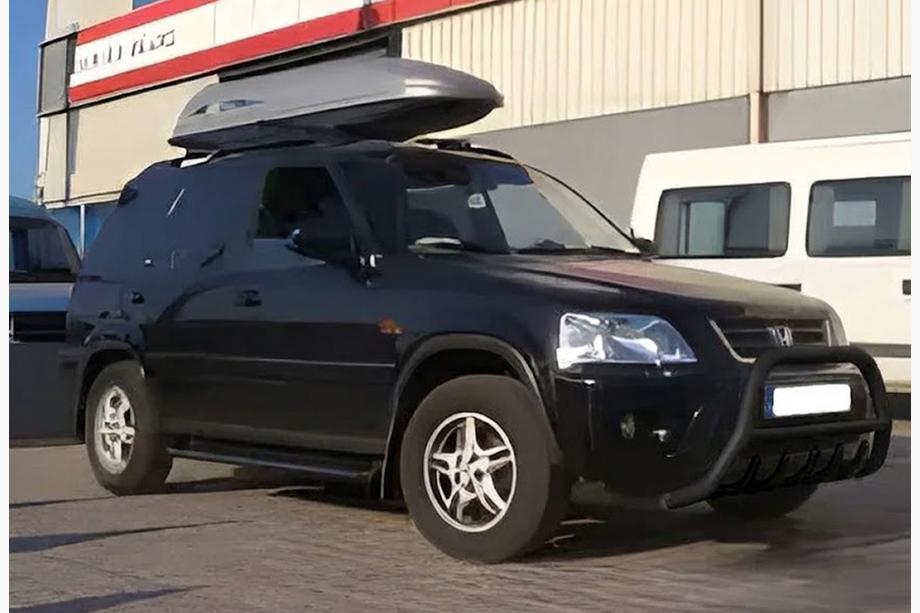 Honda CRV 1996-2001 гг. Кенгурятник WT003 Черный Нержавеющая Сталь Фото 3