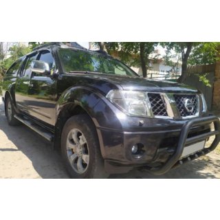 Кенгурятник WT003 Черный Нержавейка Nissan Pathfinder R51 2005-2014 гг. фото 1