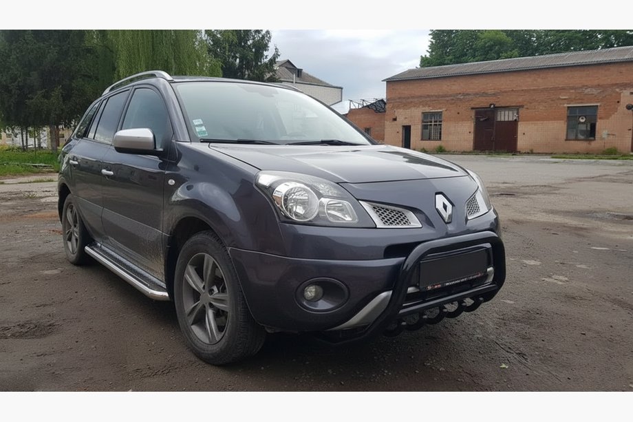 Renault Koleos 2008-2016 гг. Кенгурятник WT003 Черный (Нержавеющая сталь) Фото 6