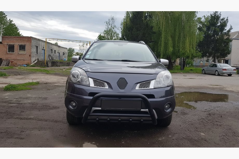 Renault Koleos 2008-2016 гг. Кенгурятник WT003 Черный (Нержавеющая сталь) Фото 9