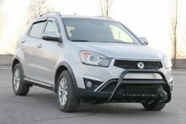 SsangYong Korando 2010-2019 гг. Кенгурятник WT003 Черный (Нержавеющая сталь) фото 1