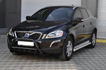 Volvo XC60 2009-2017 гг. Кенгурятник WT003 Черный Нержавейка фото 1