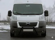 Fiat Ducato 2006-2025 гг. Передняя дуга WT003 Черная (нерж. сталь) фото 4