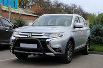 Mitsubishi Outlander 2012-2021 гг. Кенгурятник WT003 Черный (Нержавеющая сталь) фото 3