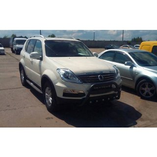 Кенгурятник WT004 Черный (Нержавейка) SsangYong Rexton I 2001-2017 гг. фото 3