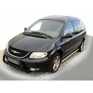 Передняя дуга WT003 Черная (нерж. сталь) Chrysler Voyager 2001-2007 гг. фото 1