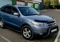 Hyundai Santa Fe 2 2006-2012 гг. Кенгурятник WT004 Черный (Нержавейка) фото 1