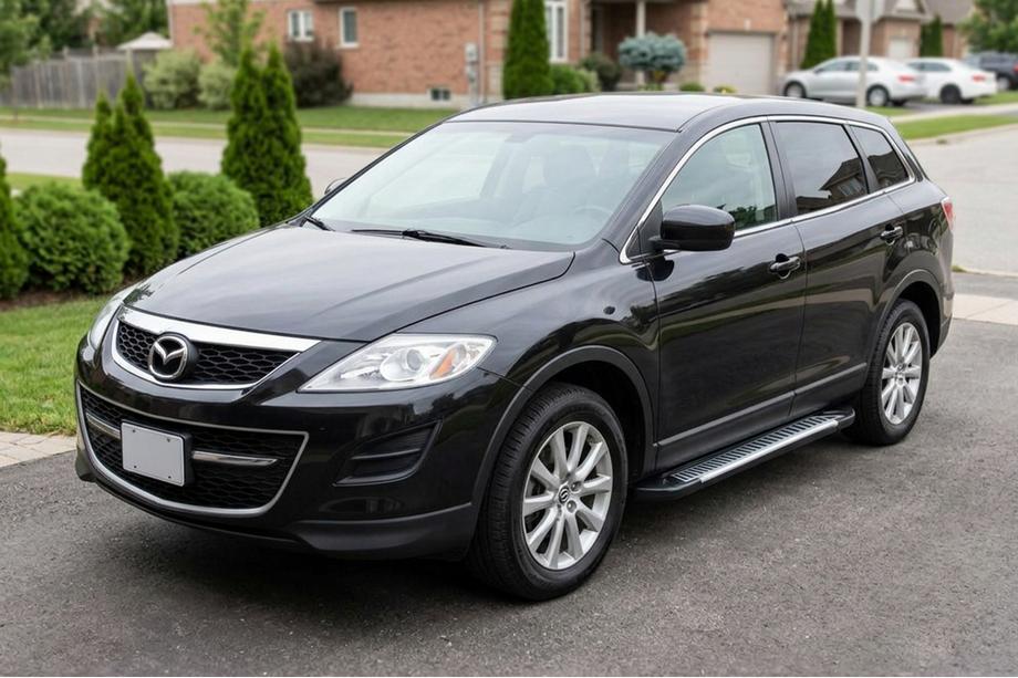 Mazda CX-9 2007-2016 гг. Боковые Подножки Line (2 шт., Алюминий) Image