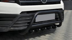 Volkswagen Crafter 2016- гг. Кенгурятник WT003 Черный Нержавейка фото 1